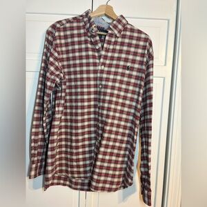 Ralph Lauren Red and White Plaid Button Down Shirt
